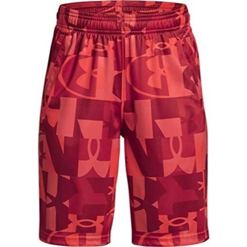 Under Armour Boys Youth Large Orange Shorts Renegade 3.0 Basketball Sports NEW